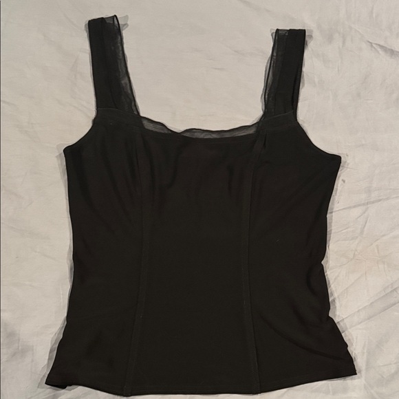 CAbi Tops - CAbi Black Mesh Detail Tank Top